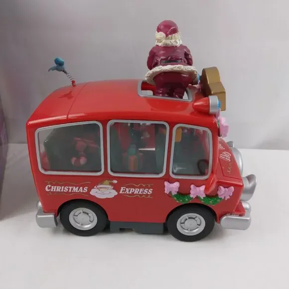 Vtg Action Musical Santa on Delivery Moving Music Box "Santa Is Coming to Town" - Picture 5 of 15